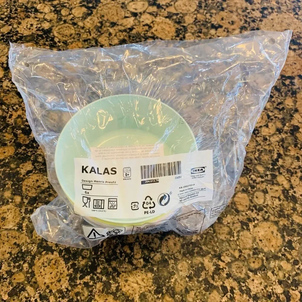NWT IKEA KALAS Toddler/Little Kids & Kids Bowls 6-Pack Set, mixed pastel colors